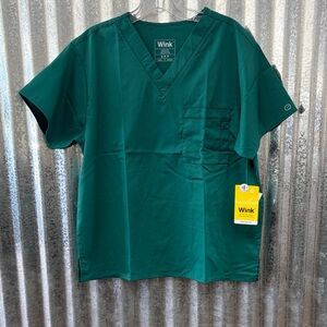 Wink Unisex Scrub Top- Hunter